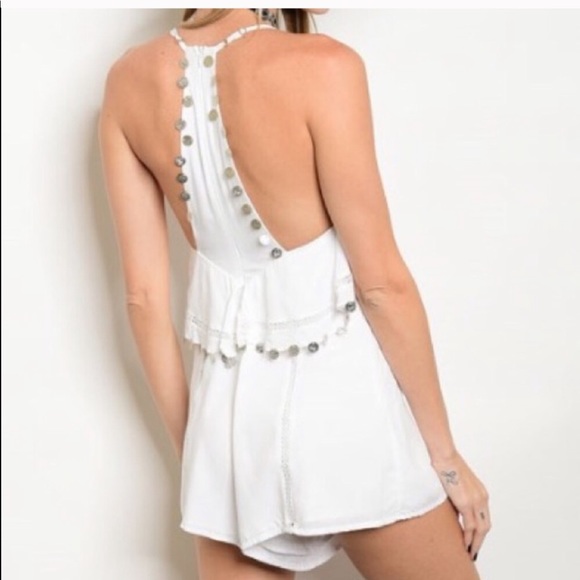 White Boho Romper - Picture 4 of 4